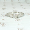 Romantic Diamond & Palladium Engagement Ring c.1945