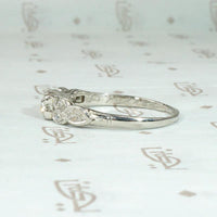 Romantic Diamond & Palladium Engagement Ring c.1945
