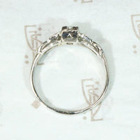 Romantic Diamond & Palladium Engagement Ring c.1945