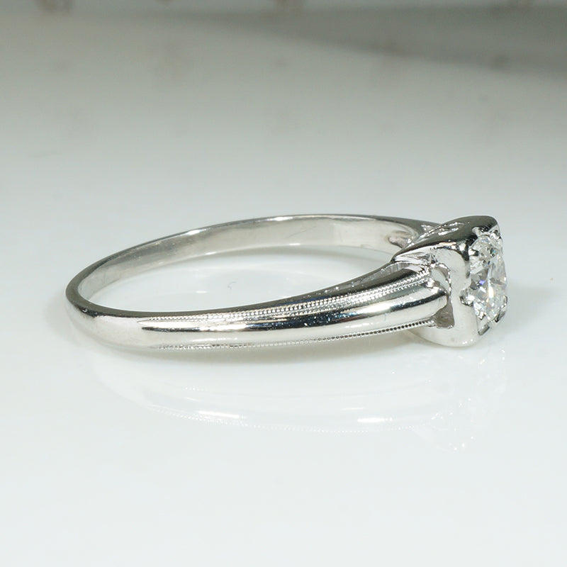 Vintage Platinum Diamond Solitaire