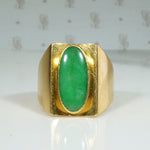 Exquisite Jade and 22k Gold Ring