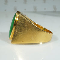 Exquisite Jade and 22k Gold Ring