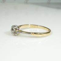 Graceful Edwardian Diamond Solitaire Ring in 18ct & Platinum
