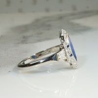 Edwardian Sapphire & Diamond Marquise Ring