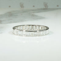 Superb Baguette Diamond & Platinum Eternity Band