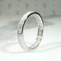 Superb Baguette Diamond & Platinum Eternity Band