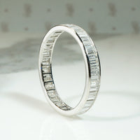 Superb Baguette Diamond & Platinum Eternity Band