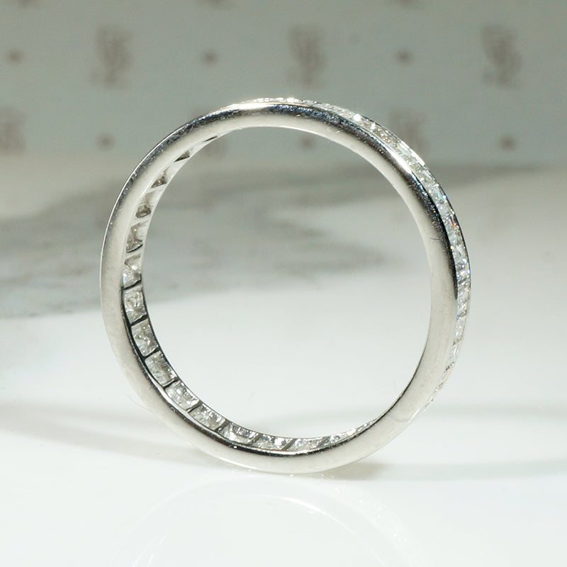Superb Baguette Diamond & Platinum Eternity Band