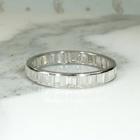 Superb Baguette Diamond & Platinum Eternity Band