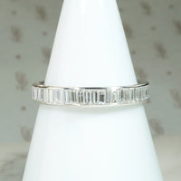 Superb 0.85tcw Baguette Diamond & Platinum Eternity Band