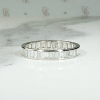 Deluxe Baguette Diamond & Platinum Eternity Band