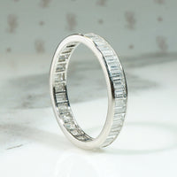 Deluxe Baguette Diamond & Platinum Eternity Band