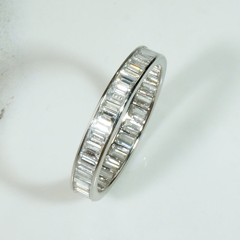 Deluxe Baguette Diamond & Platinum Eternity Band