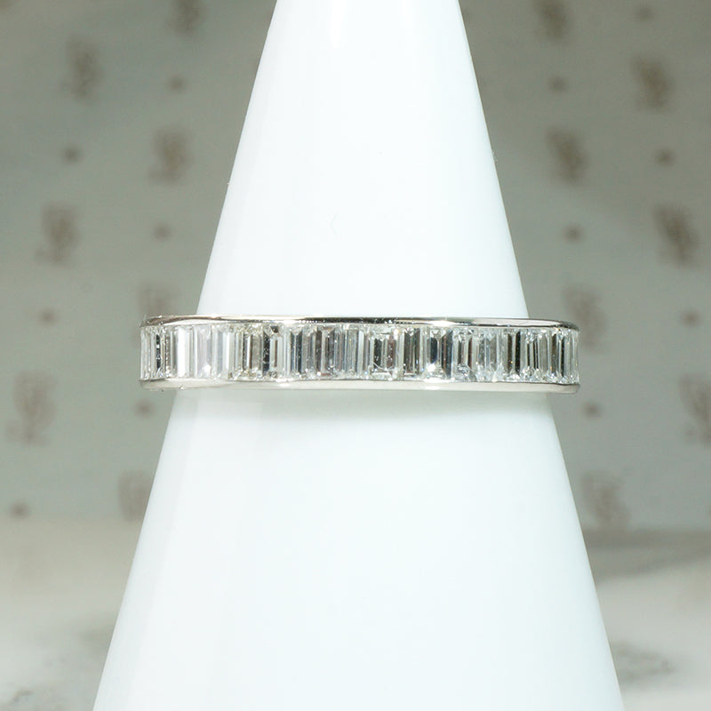 Deluxe Baguette Diamond & Platinum Eternity Band