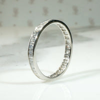 Elevated Baguette Diamond & Platinum Eternity Band