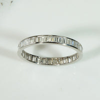 Elevated Baguette Diamond & Platinum Eternity Band