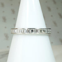 Elevated Baguette Diamond & Platinum Eternity Band
