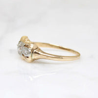 Sassy Retro Two-Tone Diamond "Bow" Ring
