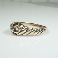 Sweet Seashell Diamond Solitaire in Belcher Setting