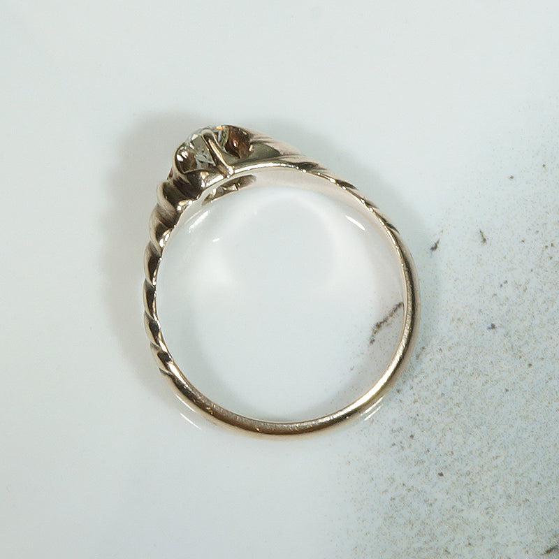 Sweet Seashell Diamond Solitaire in Belcher Setting