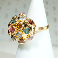 Iconic Sputnik Gemstone Ring in 18k Gold