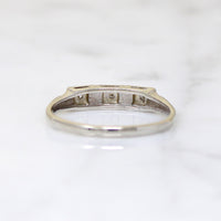 Three Diamond Wedding Band in White Gold