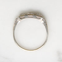 Three Diamond Wedding Band in White Gold