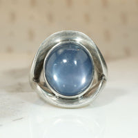 Antonio Pineda's Blue Moonstone & Silver Statement Ring