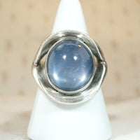 Antonio Pineda's Blue Moonstone & Silver Statement Ring