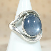 Antonio Pineda's Blue Moonstone & Silver Statement Ring