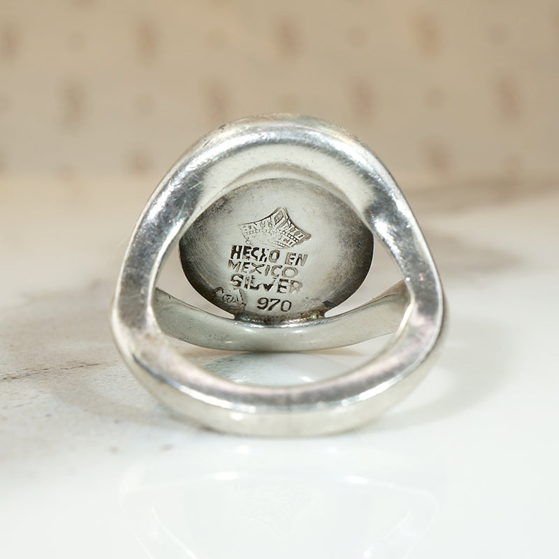 Antonio Pineda's Blue Moonstone & Silver Statement Ring