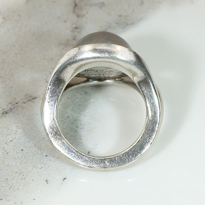 Antonio Pineda's Blue Moonstone & Silver Statement Ring
