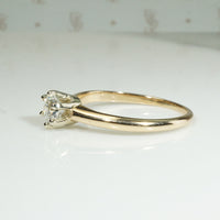 Charismatic Old Mine Cut Diamond in Gold Solitaire