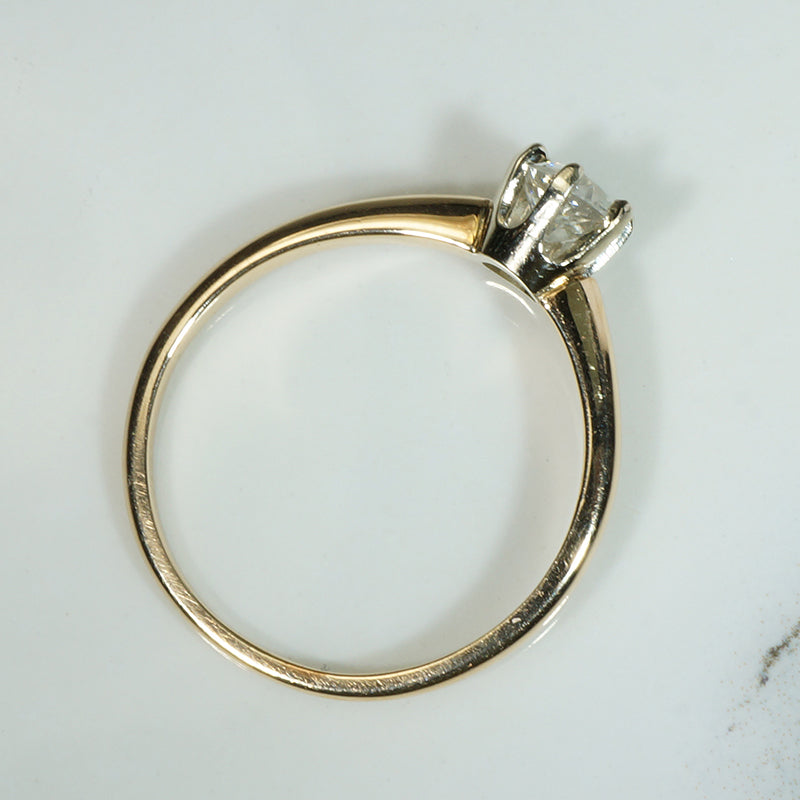 Charismatic Old Mine Cut Diamond in Gold Solitaire
