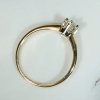 Charismatic Old Mine Cut Diamond in Gold Solitaire