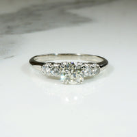 Elegant 1/2 Old European Cut Diamond Engagement Ring