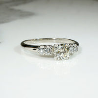 Elegant 1/2 Old European Cut Diamond Engagement Ring