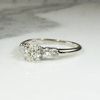 Elegant 1/2 Old European Cut Diamond Engagement Ring