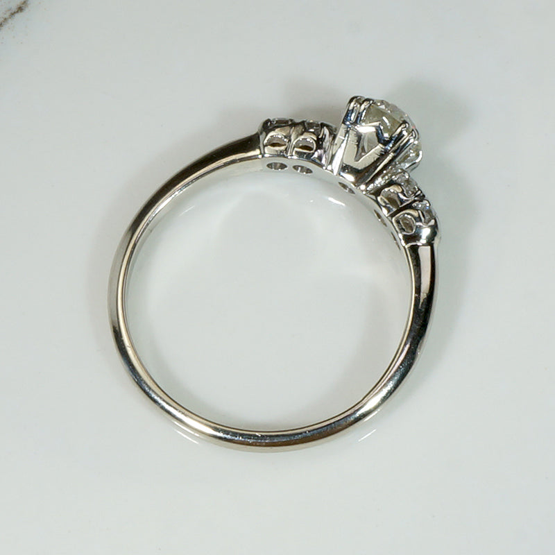 Elegant 1/2 Old European Cut Diamond Engagement Ring