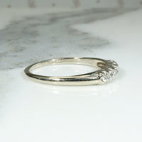 Graceful Five Diamond White Gold Wedding Band