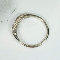 Graceful Five Diamond White Gold Wedding Band