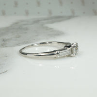 Antique Diamond in Classic Mid Century Engagement Ring