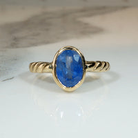 True Blue 1ct Sapphire & 14k Gold Solitaire Ring