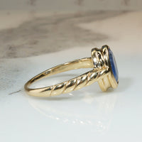 True Blue 1ct Sapphire & 14k Gold Solitaire Ring