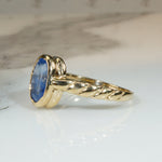 True Blue 1ct Sapphire & 14k Gold Solitaire Ring