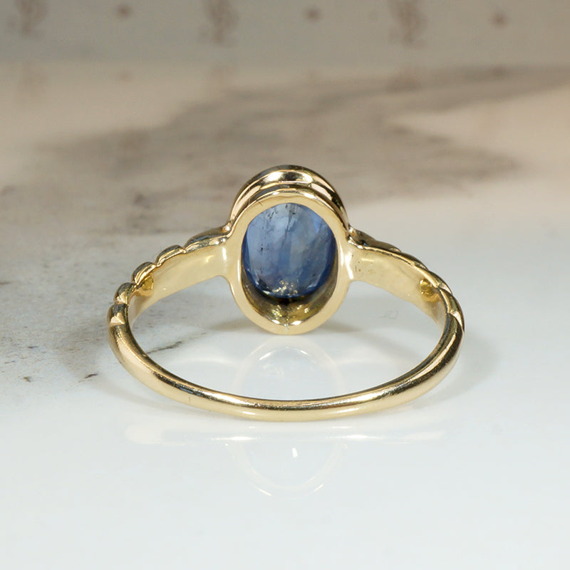 True Blue 1ct Sapphire & 14k Gold Solitaire Ring