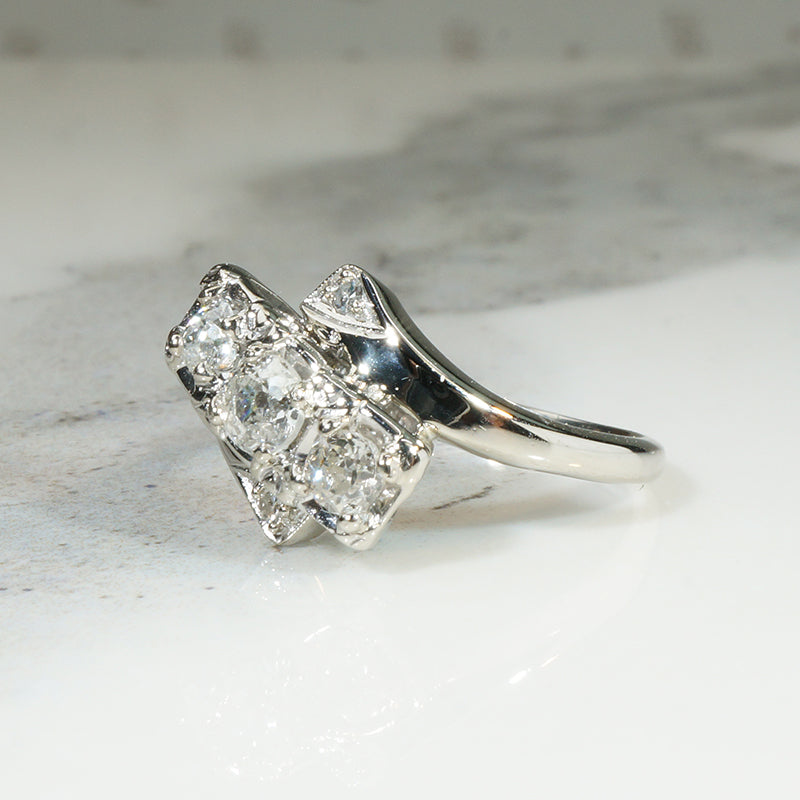 Dynamic Ring Dynamic Retro Diamond & White Gold Ring – GSL
