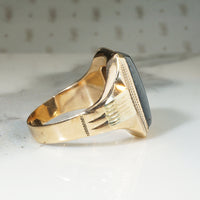 Bold Roman Soldier Hematite Intaglio Ring