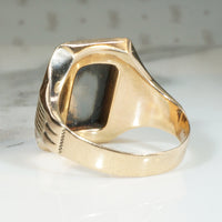 Bold Roman Soldier Hematite Intaglio Ring