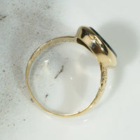 Antique Bloodstone Ring with Engraved Details